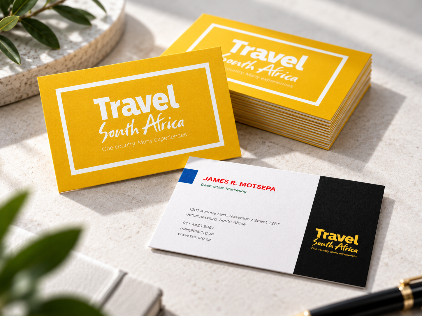 Travel South Africa Business Card Mockup